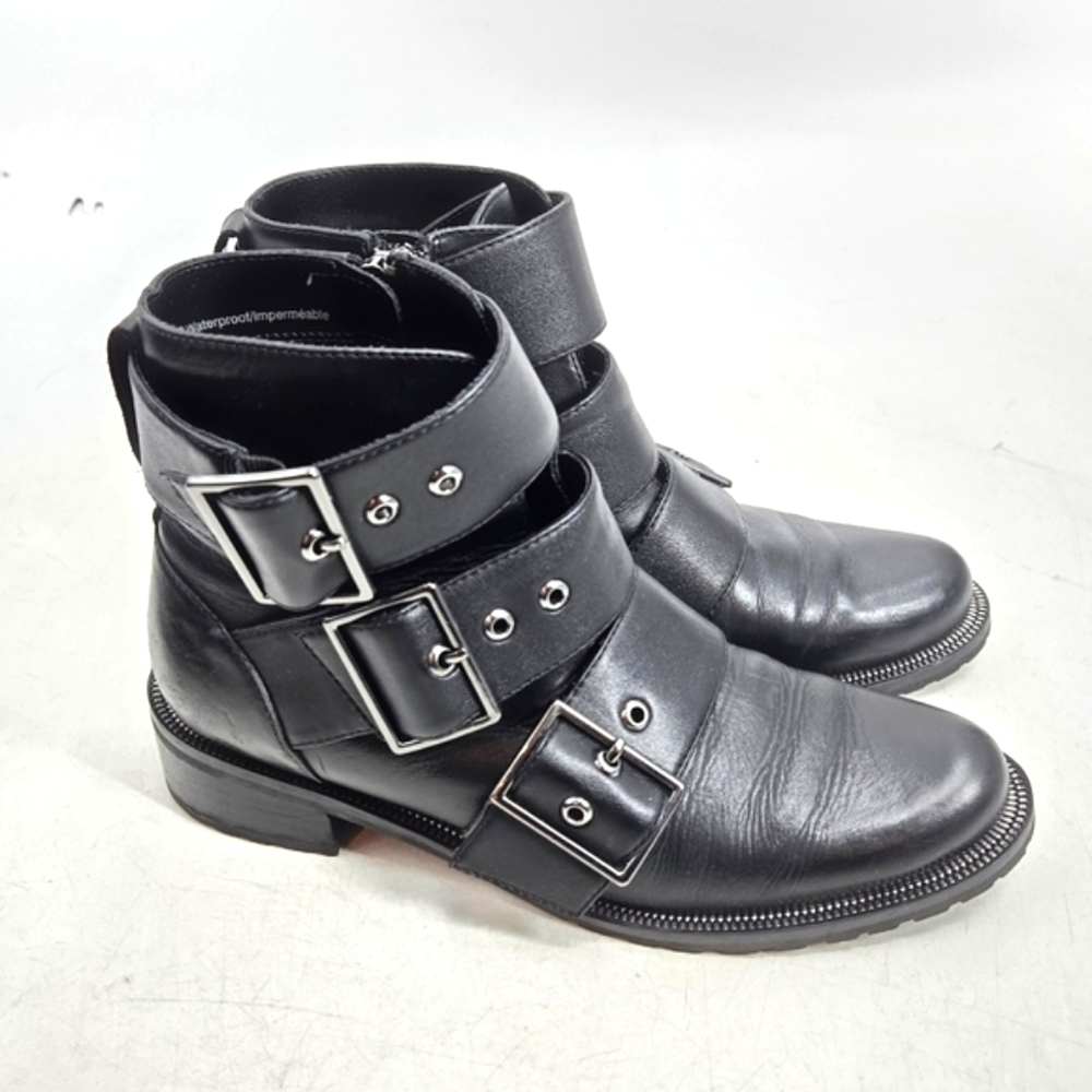 Blondo Camila Black Buckle Waterproof Moto‎ Boots